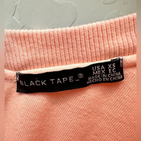 BLACK TAPE | Orange Pink Dip Dye Sweatshirt Terry Cloth NWT | XS - Picture 5 of 8